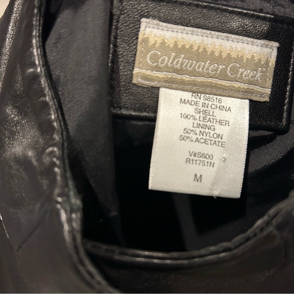 🌟 Coldwater Creek Genuine Leather Vest - Size M 🌟 - Picture 6 of 6